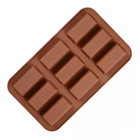 8 Moldes Silicona Chocolate Molde De Silicona Barra Cereal  -0