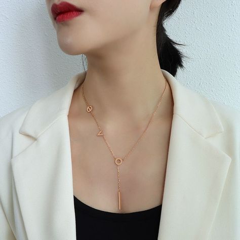 Collar Baño Oro Rosado 18 Kilates Love-2