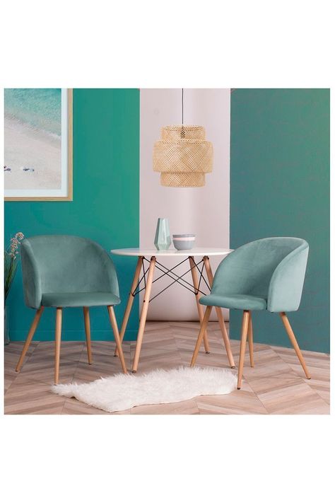 Pack 2 Sillas Comedor Sitial Lounge Terciopelo-1
