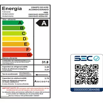 Aire acondicionado Split inverter 12000BTU Frío-Calor Wifi-3