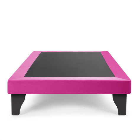 Base de Cama Europea Felpa Fucsia 1.5 plazas-0