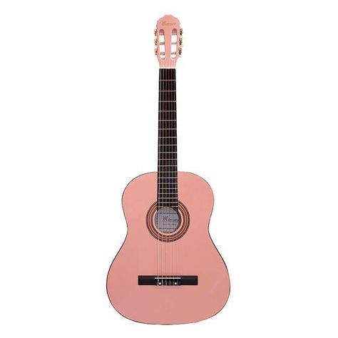 Guitarra clásica 39" cuerdas de nylon, color Rosado-0