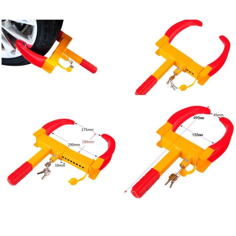 Traba Rueda Pitbull Seguridad Para Autos Metal Anti Robo-4