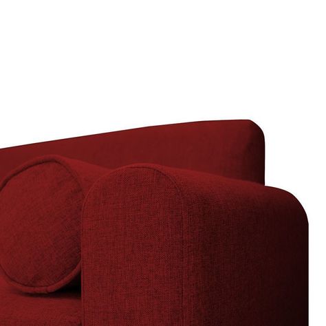 Sofá Meli Chenille Tipo Lino Rojo 3 Cuerpos-3