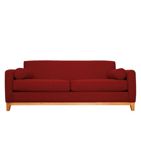 Sofá Meli Chenille Tipo Lino Rojo 3 Cuerpos-0