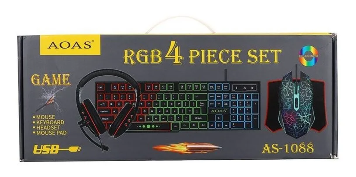 SET GAMER RGB 4 PIECE SET AOAS-0