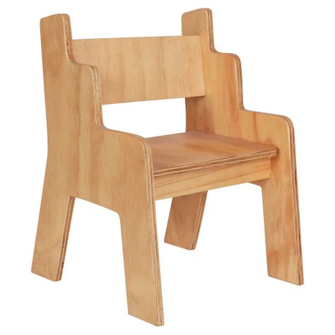Silla Infantil Natural 35x35x35 cm Máxima Design-0