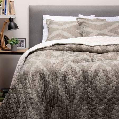 CUBRECAMA ESTAMPADO SHERPA GRIS 2 PLAZAS-0