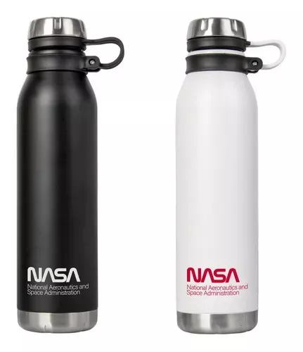 Botella Pack X2 Para Agua Termica Nasa Ecologica Negro-Blanco-0
