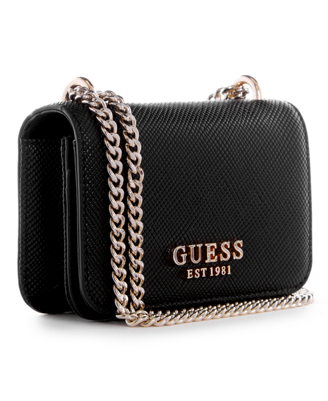 Mini Cartera Guess Alexie Micro Mini Bla Negro-1