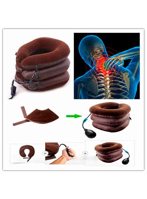 Masajeador de cuello inflable correccion cervical-2
