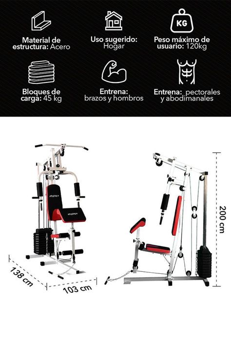Home Gym Multifuncional TF-7001 Gris-2