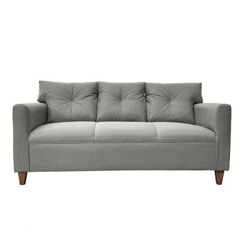 Sofá Mateo Chenille Gris Pata Madera 3C-0