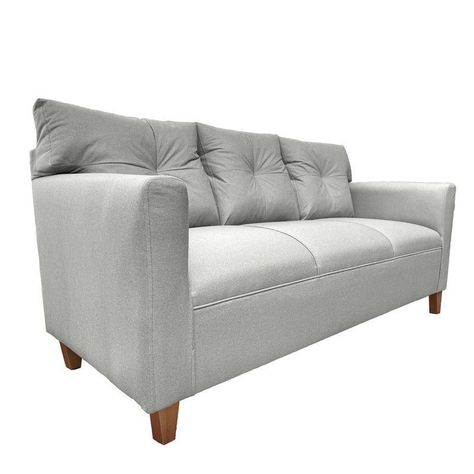 Sofá Mateo Chenille Gris Pata Madera 3C-2