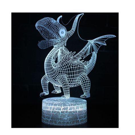 Lámpara Luz Led Nocturna 3D Dinosaurio-1