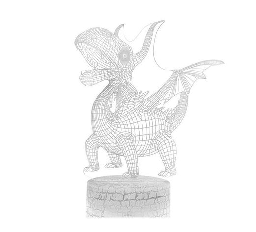 Lámpara Luz Led Nocturna 3D Dinosaurio-0