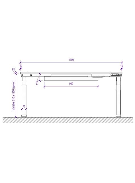 Escritorio Eléctrico Standing Desk 170x60cm C7E-5