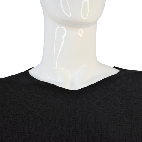  Sweater De Hombre Cuello V Negro-1