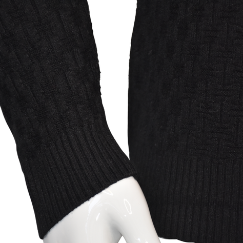  Sweater De Hombre Cuello V Negro-3