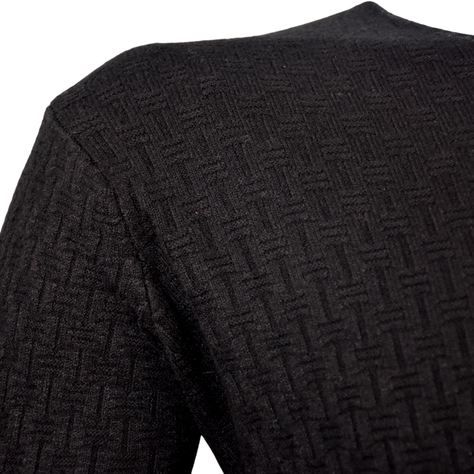  Sweater De Hombre Cuello V Negro-2