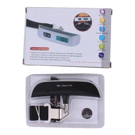 PESA DIGITAL MALETAS  BASCULA  BALANZA 50 KILOS RETROILUMINADA AA17-2