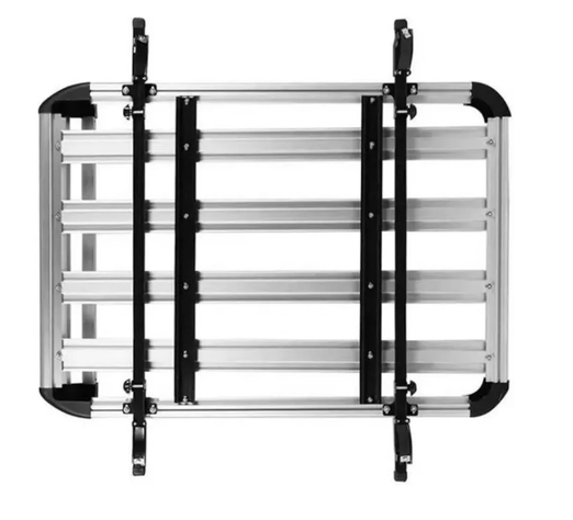 Parrilla Techo Aluminio + Barras Porta Equipaje 130x90 Mts-0
