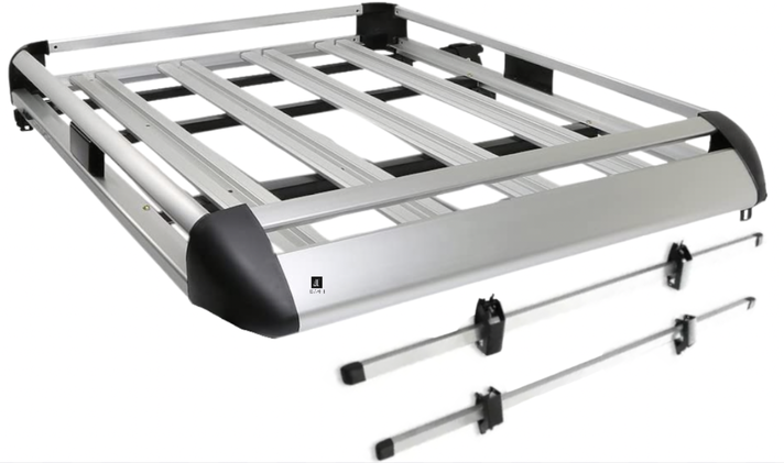 Parrilla Techo Aluminio + Barras Porta Equipaje 130x90 Mts-3