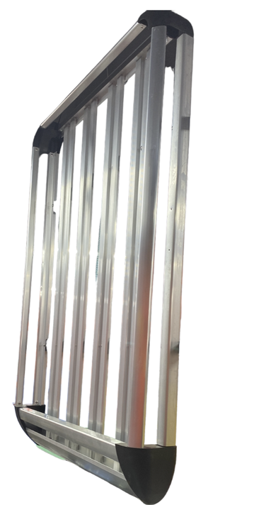 Parrilla Techo Aluminio + Barras Porta Equipaje 130x90 Mts-1