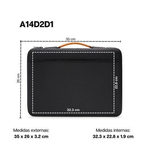 Tomtoc Maletín A14 para Notebook/Macbook de 14" - Negro-1