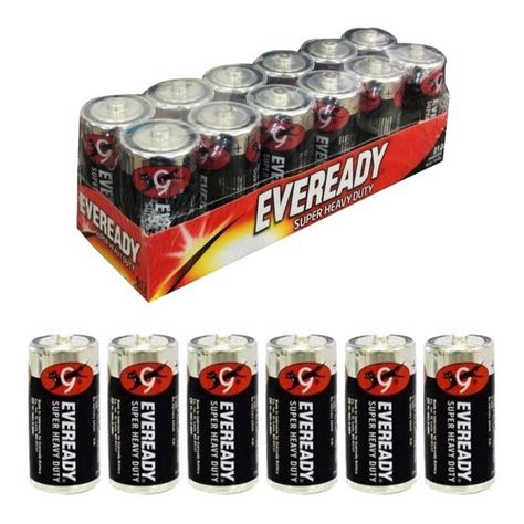 Pack 12 Pilas Eveready D Super Heavy Duty-2