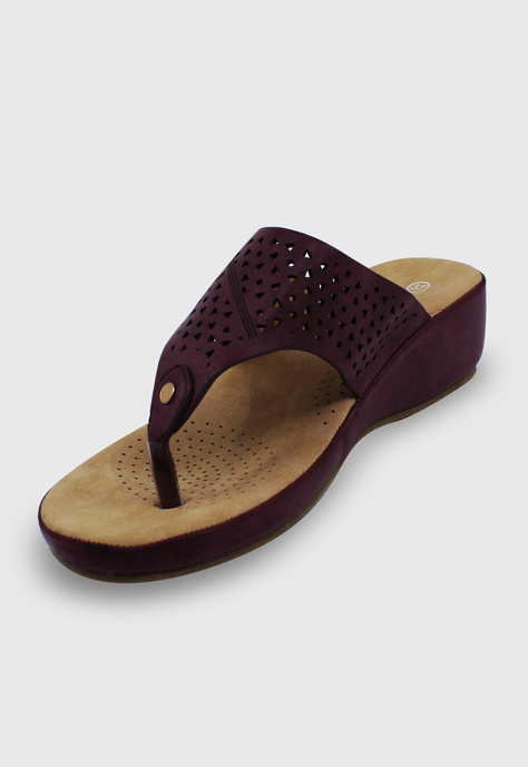 Sandalia Doreli burdeo  Stylo Shoes-2