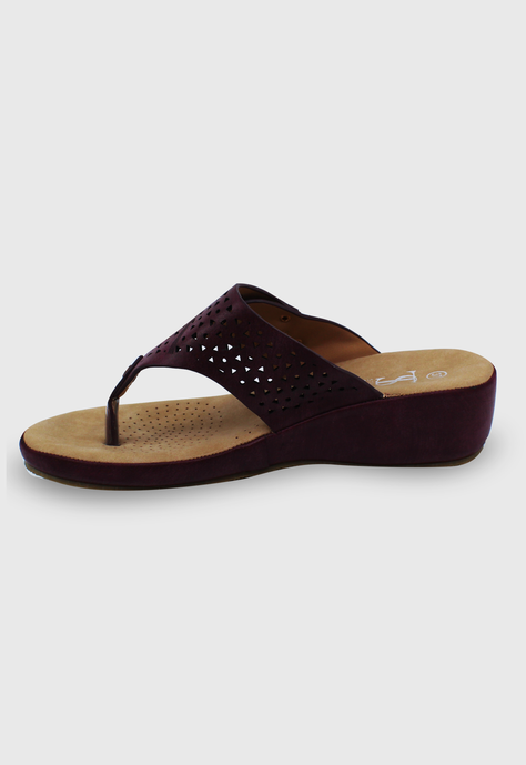 Sandalia Doreli burdeo  Stylo Shoes-3