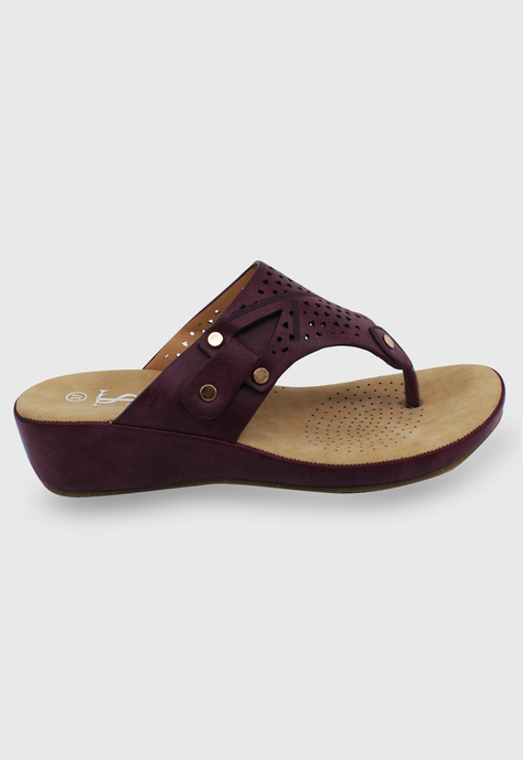 Sandalia Doreli burdeo  Stylo Shoes-0