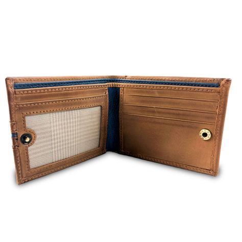 Billetera Gino Rodinis  Borsalino 157 Café/Azul-2