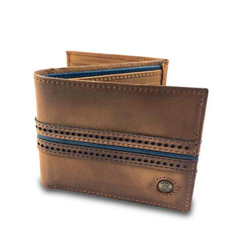 Billetera Gino Rodinis  Borsalino 157 Café/Azul-1