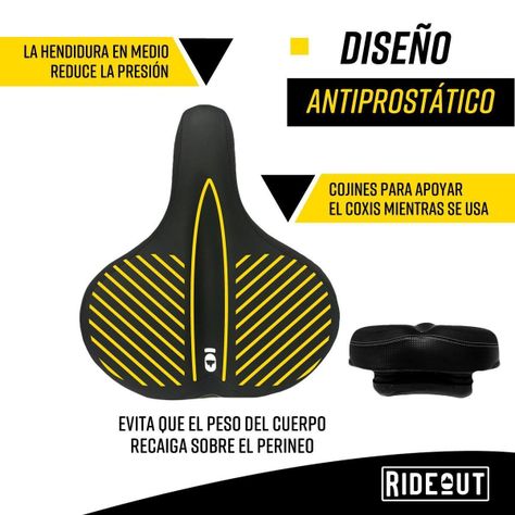 Asiento Sillin Bicicleta Flyrock Acolchado Mujer Hombre-5