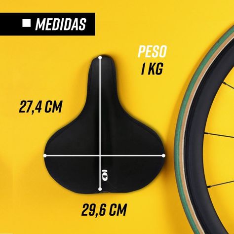Asiento Sillin Bicicleta Flyrock Acolchado Mujer Hombre-7