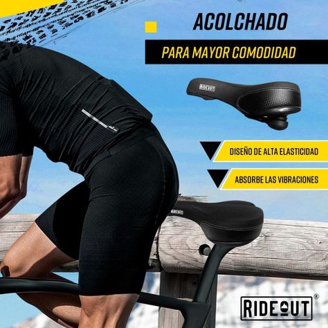 Asiento Sillin Bicicleta Flyrock Acolchado Mujer Hombre-1