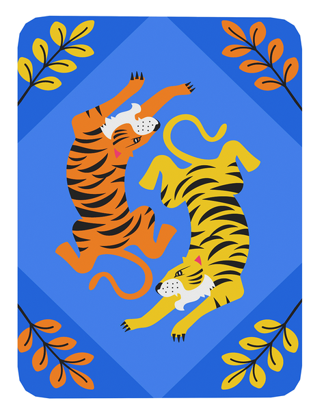 Mouse Pad Tigre Arte de animales - 17cm X 21cm D82-0