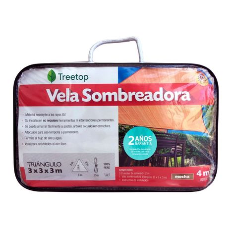 Vela Sombra Triangular de 3 × 3 × 3 m color Mocha-0