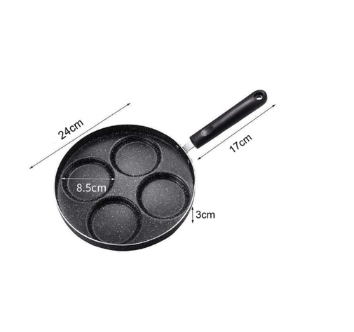 Sartén Para Tortillas De 4 Agujeros Para Huevos Antiadherente-1