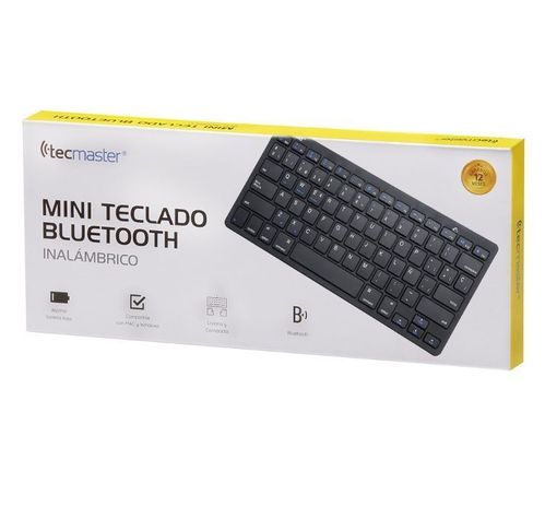 Mini Teclado Bluetooth Inalámbrico Negro Tecmaster-2
