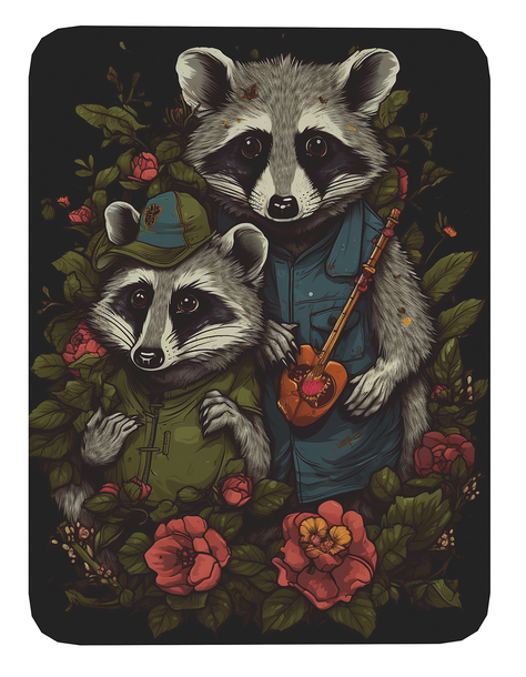Mouse Pad Mapache Arte de animales - 17cm X 21cm D48-0