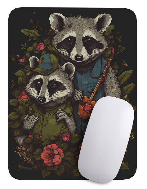 Mouse Pad Mapache Arte de animales - 17cm X 21cm D48-1