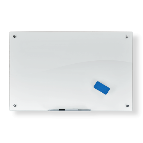 Pizarra Magnética Vidrio Templado 90 x 60 Incluye Accesorios. Color Blanco-0