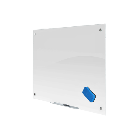 Pizarra Magnética Vidrio Templado 90 x 60 Incluye Accesorios. Color Blanco-1