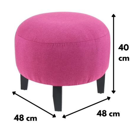 Pouf Jack Fucsia 48x48x40 cm de Máxima Design -2