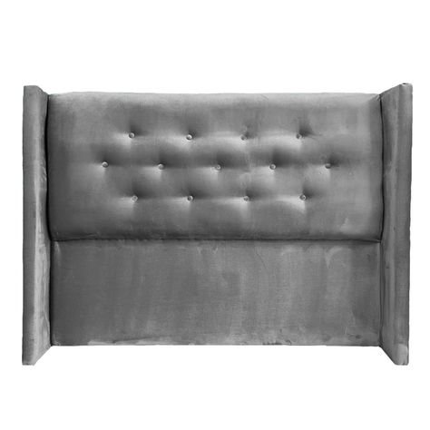 Respaldo Argos King Felpa Gris Claro-0