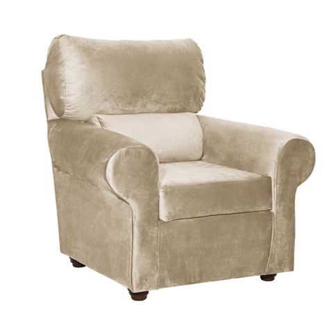Sillon Beron 1c Felpa Beige  95 x 90 x 100-1