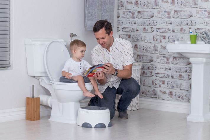 STEP n POTTY BUMBO ENTRENADOR BAÑO GRIS-5